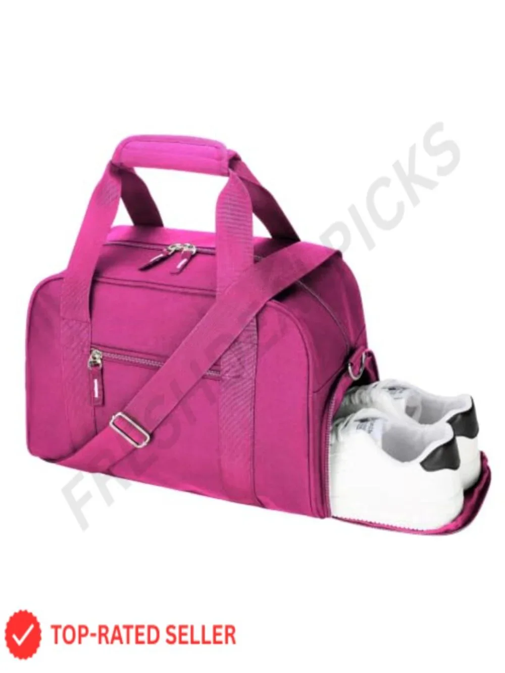 Small Gym Bag with Shoe Compartment, Lightweight Duffle, Travel & Fitness